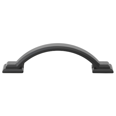 Gliderite Hardware 3 in. Center to Center Matte Black Arched Square Cabinet Pull - 4355-MB, 10PK 4355-MB-10